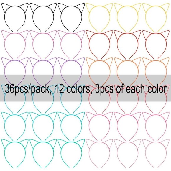 Plastic Cat Ears Headbands Party Favors Halloween Accessories for Women